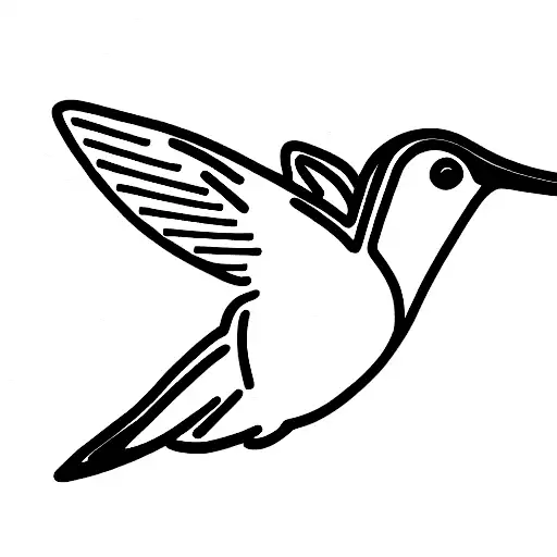 Hummingbird In Flight