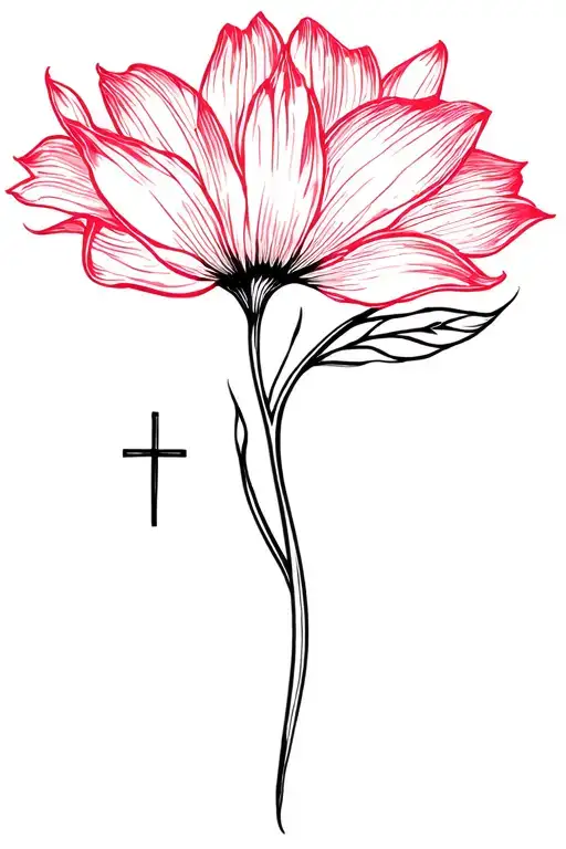 Flower And Cross