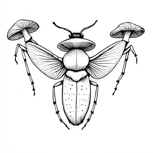 Bug And Mushrooms