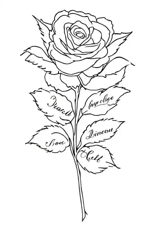 Rosery Wrapped With Names Incorporated