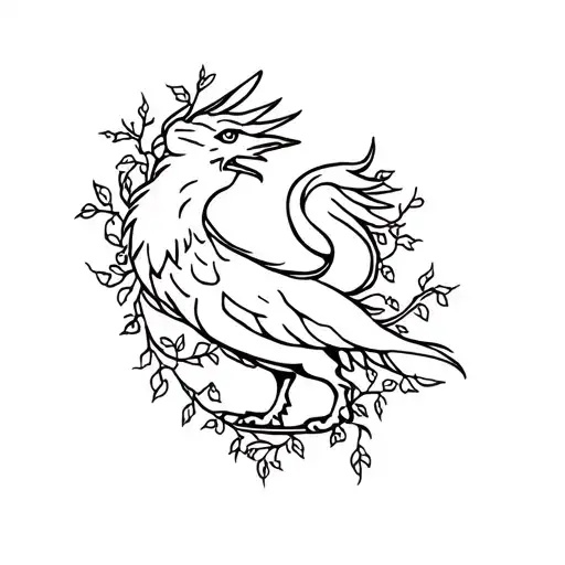 Griffin With Vines Wrapped