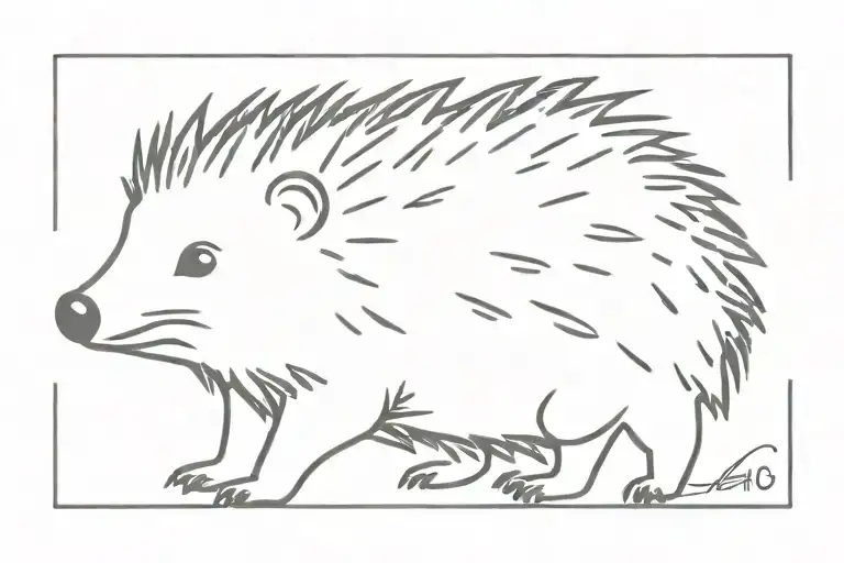 Hedghog On Its Own Self