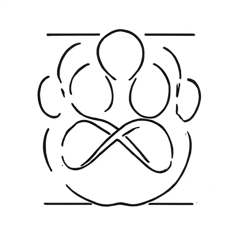 Paw And Infinity Symbol Intertwined