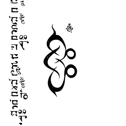 Sanskrit Breathe Symbol Combined With Let Them Words