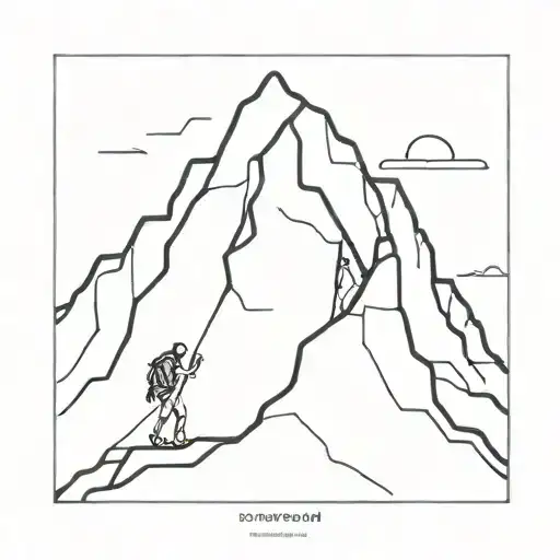 Man Climbing Mountain