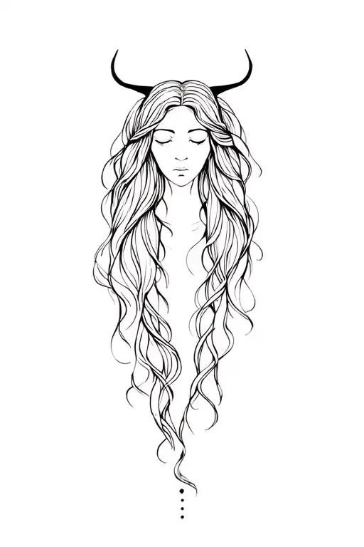 The Virgin Protects Capricorn With Her Long Hair