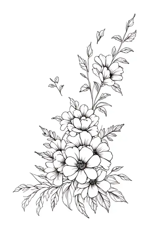Country-style Flower Bouquet Composed