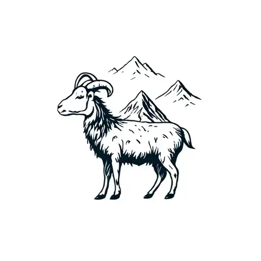 Wild Goat Scottish Highland Mountain Scenery