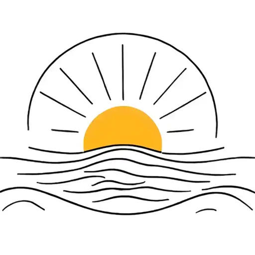 Sunrise Over Water Waves