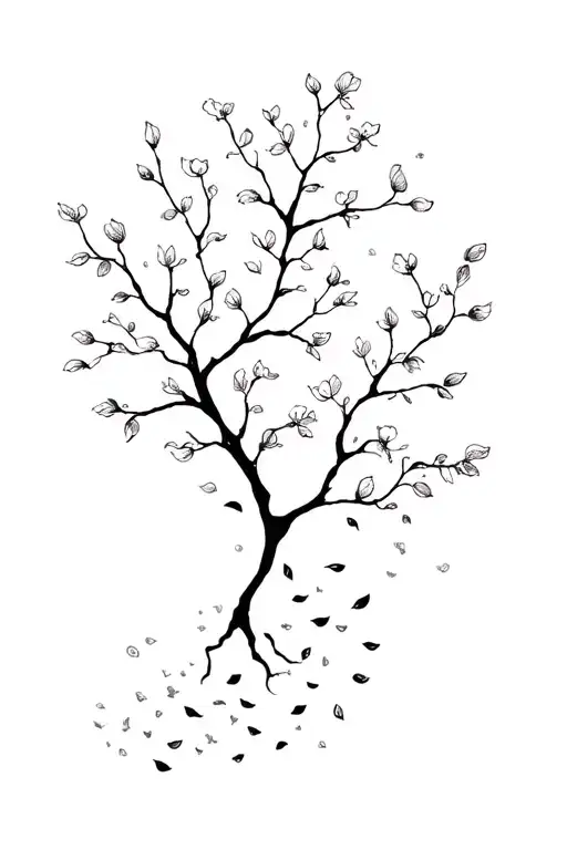 Blossom Tree Petals Falling