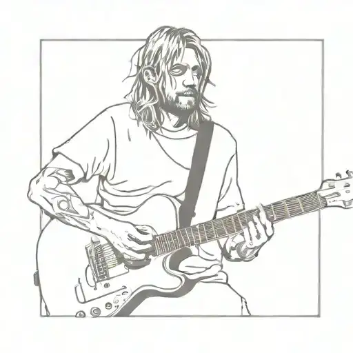 Kurt Cobain Playing The Guitar
