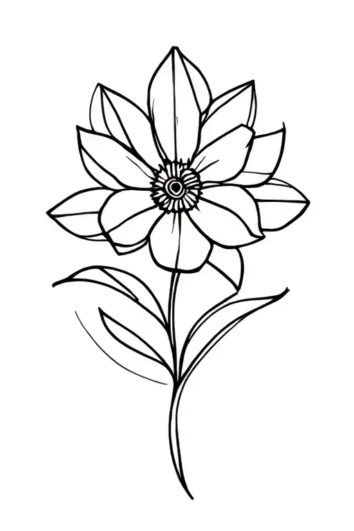 Flower Made Of Geometric Shapes