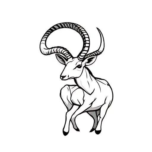 Crouching Ibex