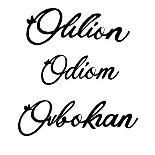 Name Tatto For My Twin Mom And My Aunty Their Name Are Odion And Ovbokhan