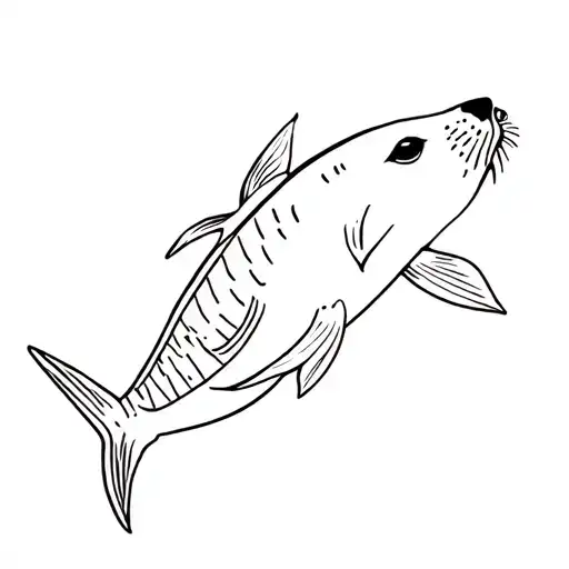 Seal With Fish In Mouth