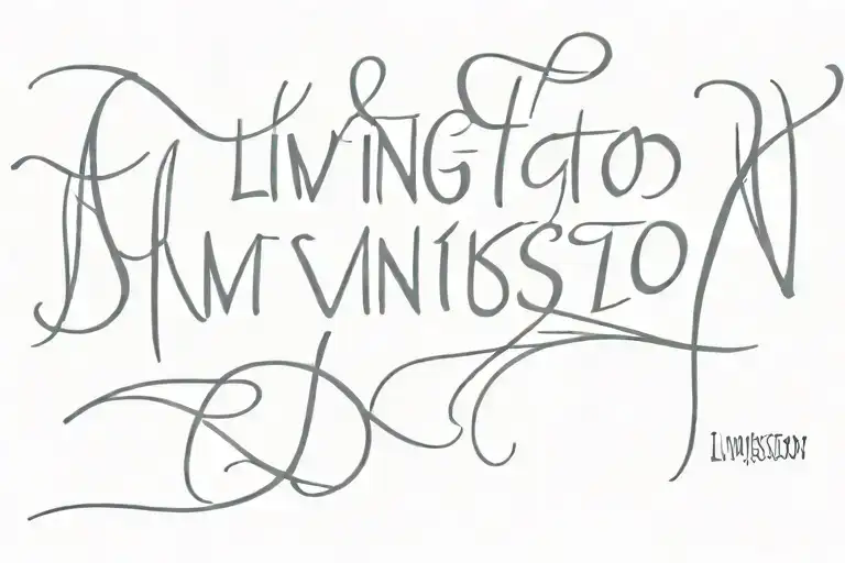 Livingston Last Name Written
