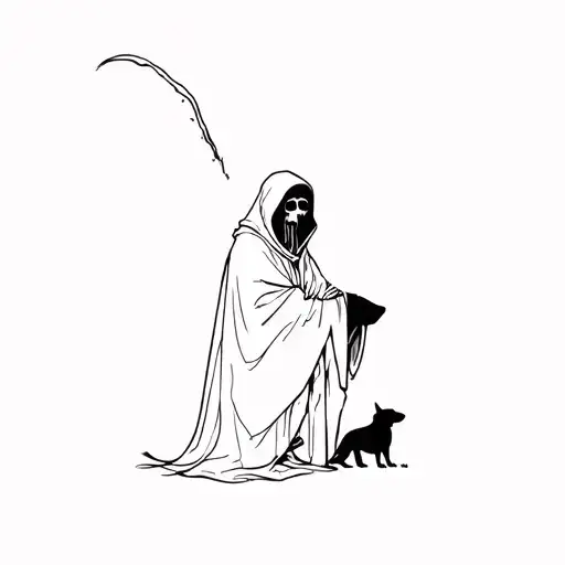 Grim Reaper With Dog