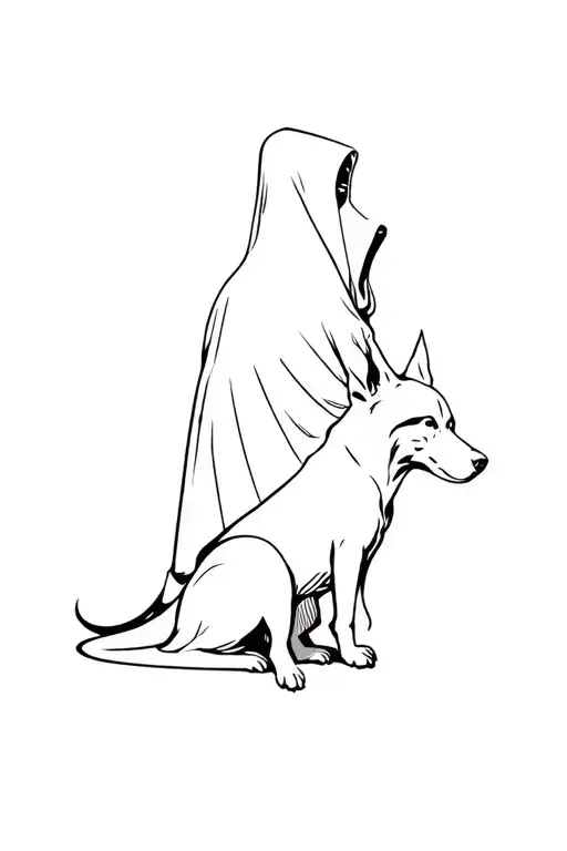Grim Reaper With Dog