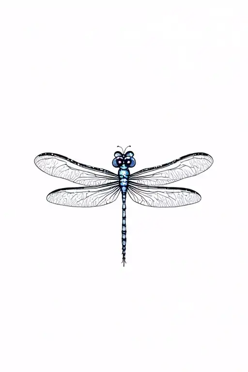 Ethereal Dragonfly With Sparkles