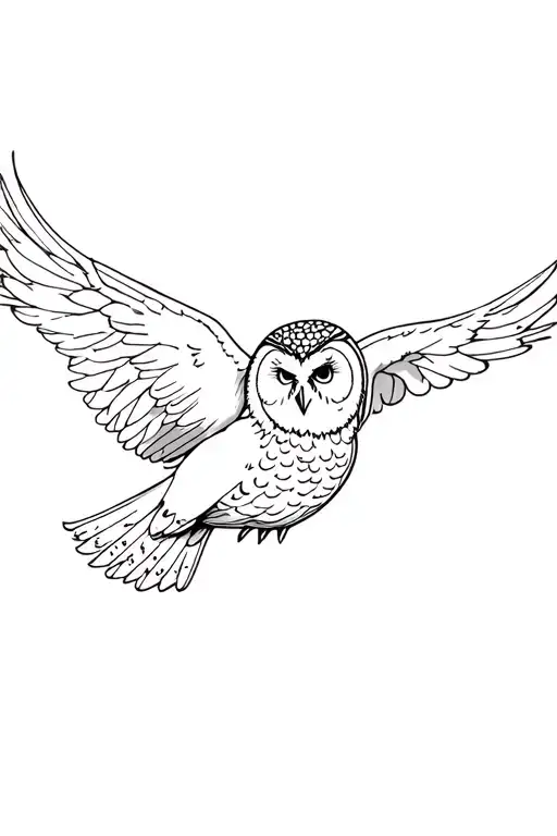 Sacred River Owl Flying