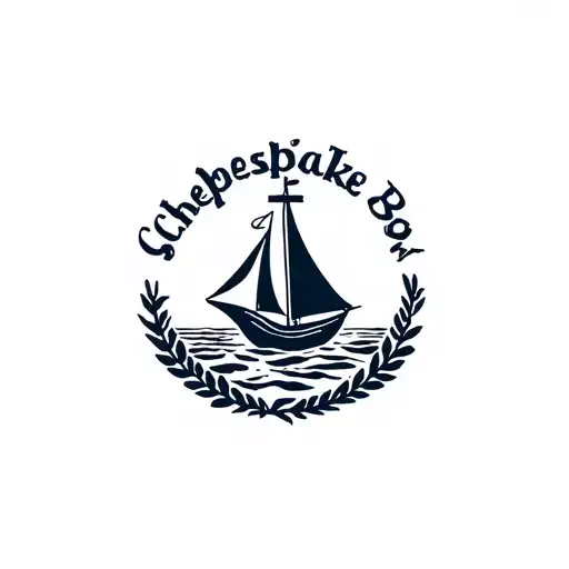 Simple Preppy Nautical Tattoo For A Men's Thigh That Relates To The Chesapeake Bay
