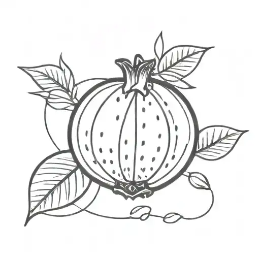 Pomegranate Fruit In Black