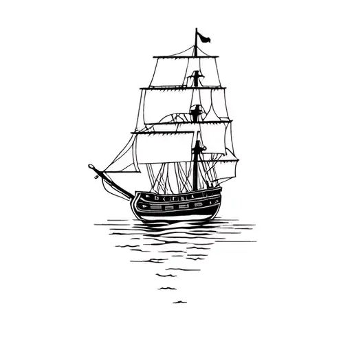 Pirate Ship Navigating