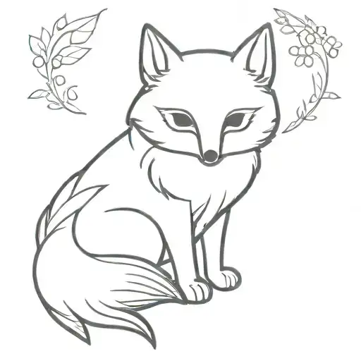 Tail Fox With Head Owl Sitting