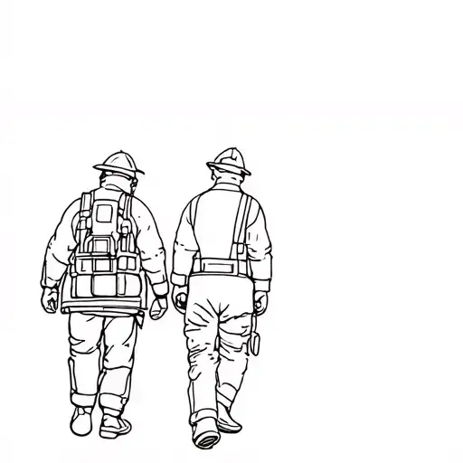 Fireman Walking Away