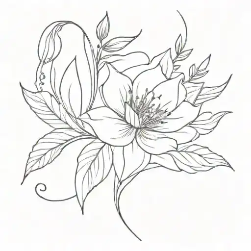 Oneline Highlight Tattoo Design