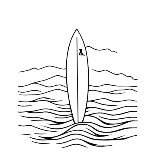 Surfboard And Wave