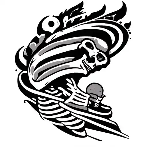 Snowboarding Skeleton