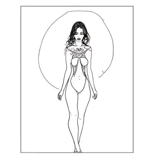 A Simple Easy To Draw Tatoo Women Full Body