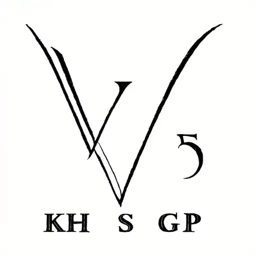 Design Combained With Initials V K S H G P Carved