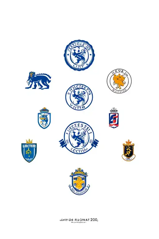 All The Leicester City Badges Merged Into One