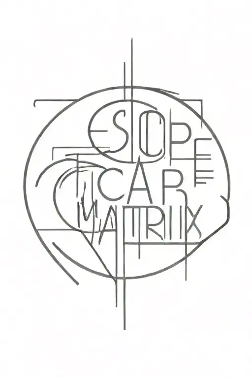 Lettering Tattoo Written Escape The Matrix