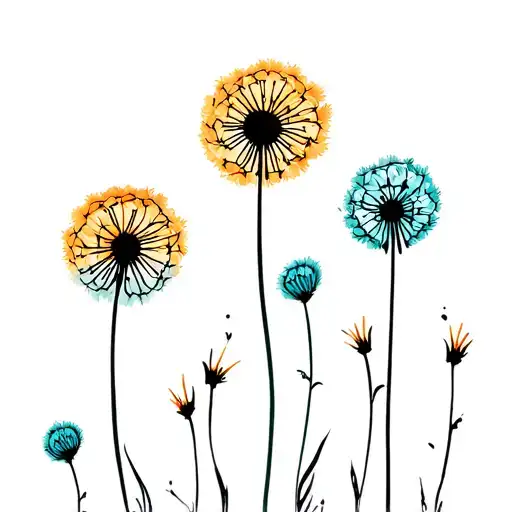 Colored Dandelions