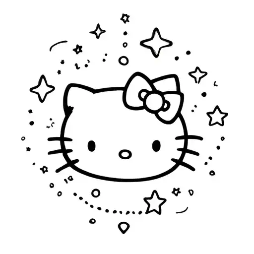 Pisces And Hello Kitty And Stars Forming