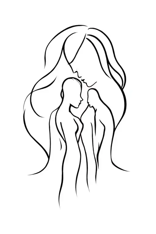 Mother And 2 Daughters