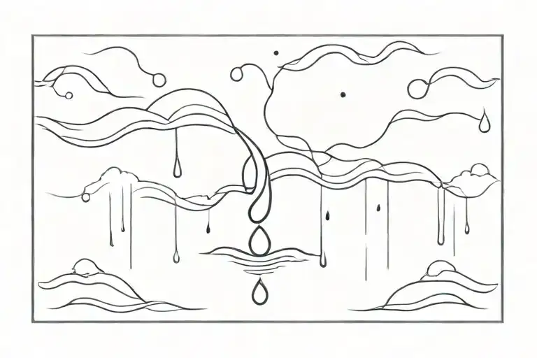 A Drop Of Water Falling Into Calm Waters