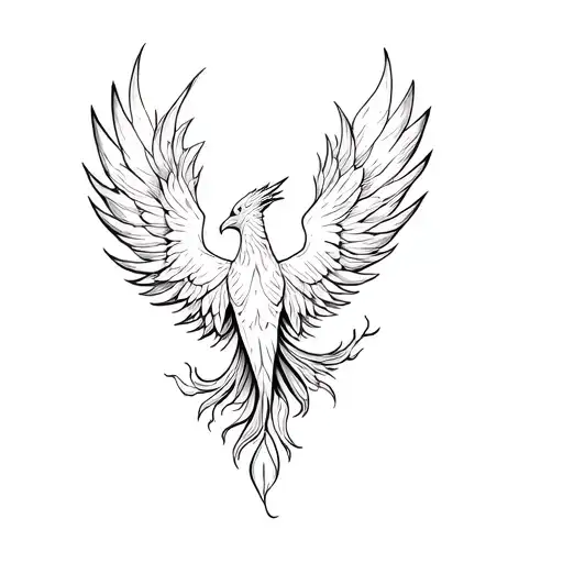 Phoenix Rising From The Ashes Feminine