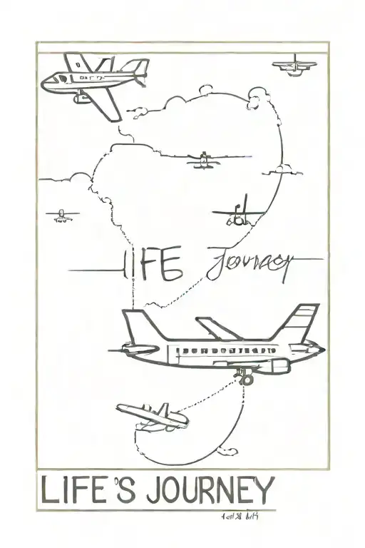 Minimal And Small Airplan Wit Text Life Is A Journey