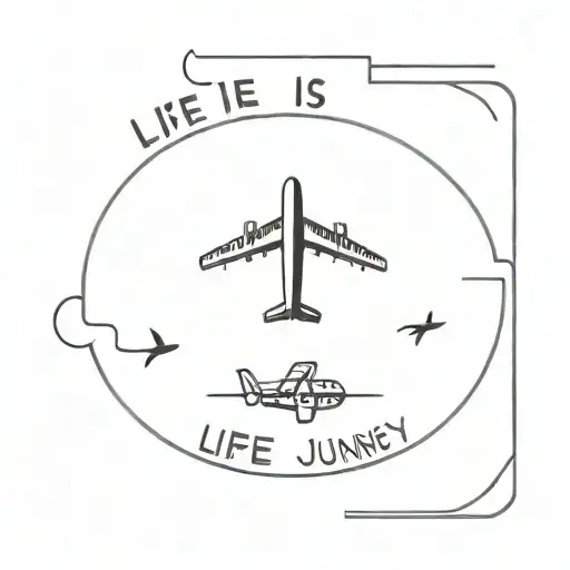 Minimal And Small Airplan Wit Text Life Is A Journey