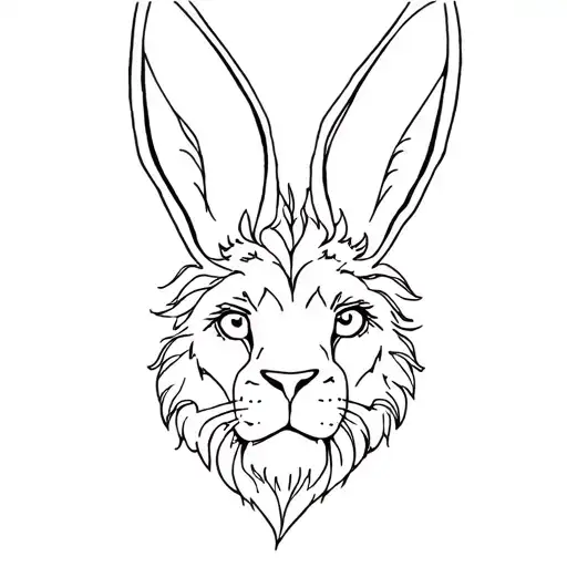 Lion Head Rabbit Head