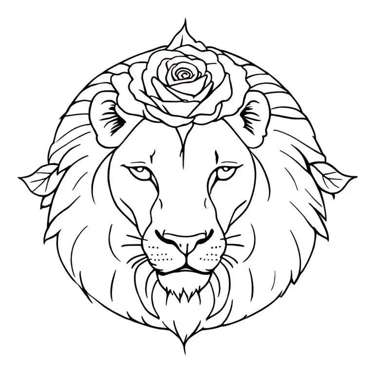 Roses And Lion