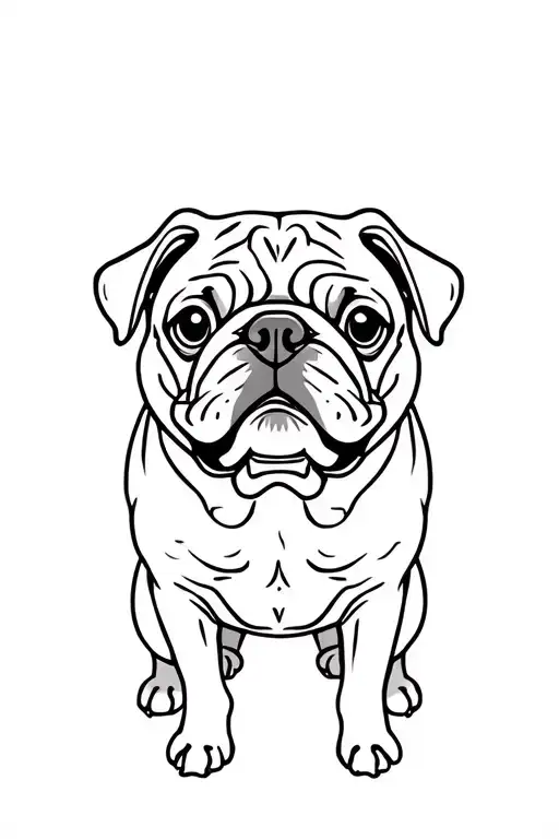 Pug Line Art