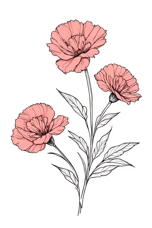 Cosmo And Carnation Flowers