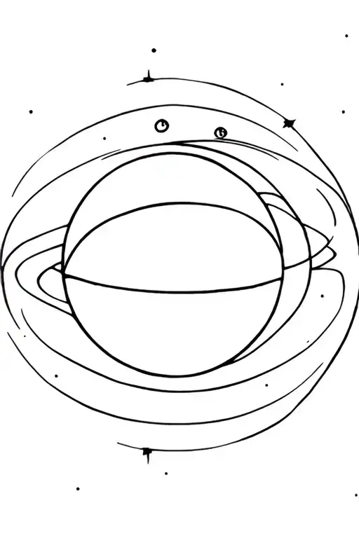 Basketball Ball As The Center Of The Solar System