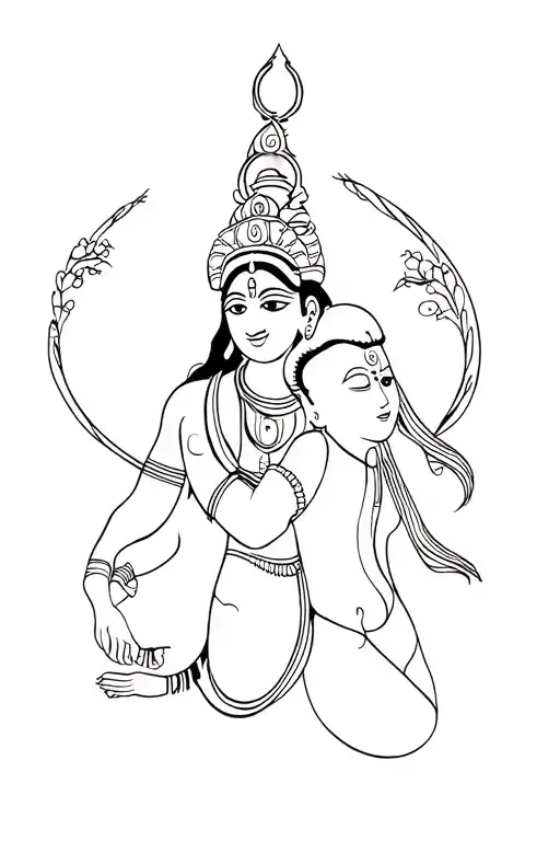 Lord Shiva And Vishnu