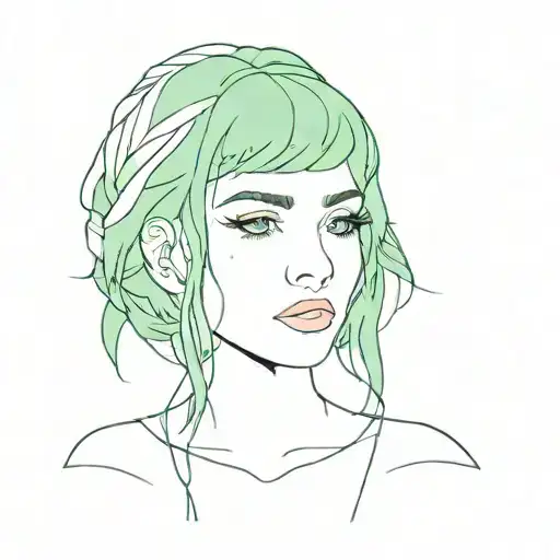 A Girl With Green Hair